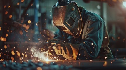 Welders joining metal pieces with precision