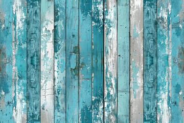 Fototapeta na wymiar Vintage Turquoise Wooden Planks Texture