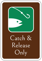 Catch and release fishing sign