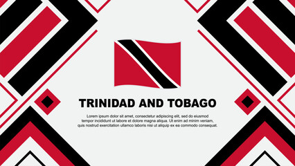 Trinidad And Tobago Flag Abstract Background Design Template. Trinidad And Tobago Independence Day Banner Wallpaper Vector Illustration. Trinidad And Tobago Flag - Powered by Adobe