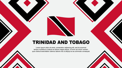 Trinidad And Tobago Flag Abstract Background Design Template. Trinidad And Tobago Independence Day Banner Wallpaper Vector Illustration. Trinidad And Tobago Independence - Powered by Adobe