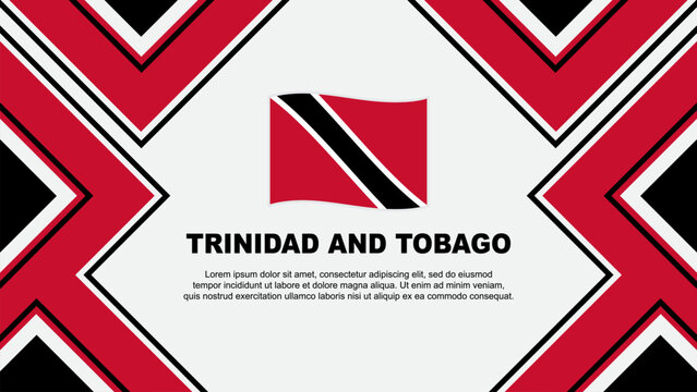 Trinidad And Tobago Flag Abstract Background Design Template. Trinidad And Tobago Independence Day Banner Wallpaper Vector Illustration. Trinidad And Tobago Vector