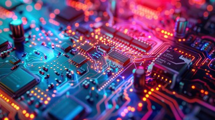 Obraz premium Photos CPU board modern style