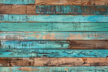 Rustic Blue and Brown Wooden Planks Texture