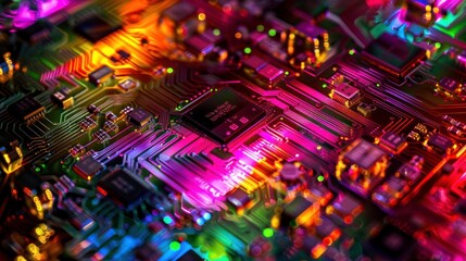 Obraz premium Photos CPU board modern style