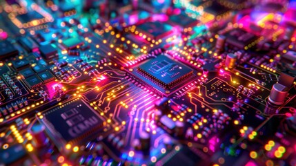 Obraz premium Photos CPU board modern style
