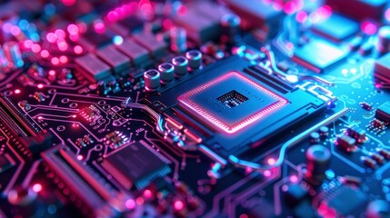 Fototapeta premium Photos CPU board modern style