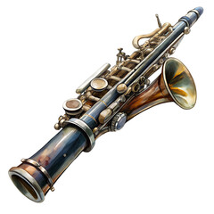 Naklejka premium clarinet transparent background