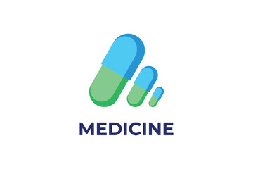 Medicine a logo vector design template. Vector simple medicine logo concept. be Illustrator Artwork