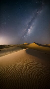 Starry Night Over Desert Dunes