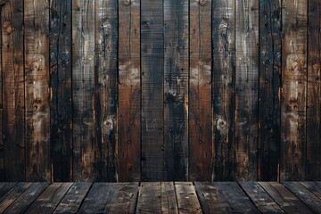 Rustic Dark Wooden Background and Floor