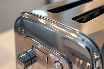 A stainless steel toaster with a cancel button, providing control over toasting.