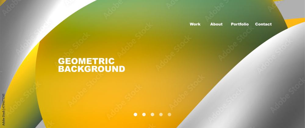 Poster it is a geometric background with a yellow and green gradient . high quality