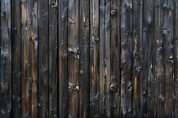 Black Textured Wooden Planks