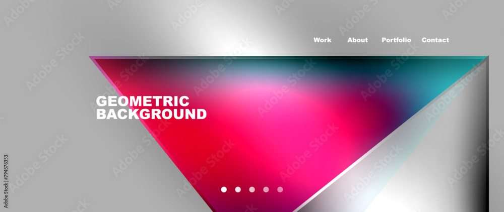 Aufkleber a geometric background with a red triangle in the middle High quality