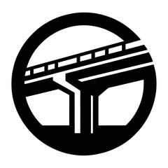 "Flyover Icon" Captures The Essence Of Modern Transport Through A Bold Logo That Combines A Bridge And Highway, Symbolizing Strength And Connectivity.
