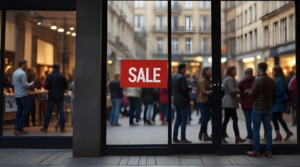 casino neon Default Sale concept image with a Sale sign in a shop window/.generative.ai 