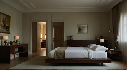 luxury hotel bedroom, Interior of living room, Modern living room, luxury room, .Gerative.ai