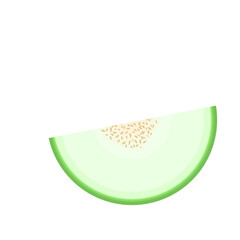 Simple doodle illustration honeydew melons inspired by icon melon fruits with green, white, yellow and cream colors that can be use for social media, wallpaper, sticker, banner, t-shirt, e.t.c.