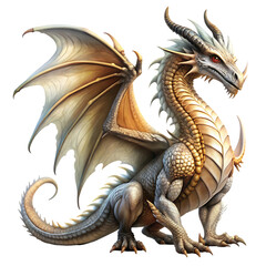 dragon with wings sitting transparent background