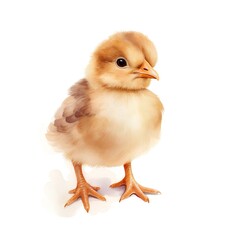 Obraz premium chick isolated on white background. 3d rendering, 3d illustration.
