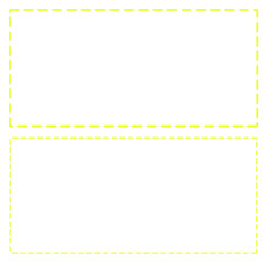 Yellow square banner line illustration.