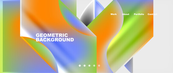 it is a geometric background with a rainbow of colors . High quality