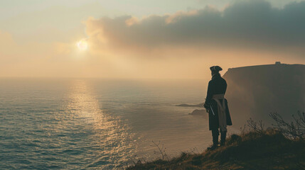 Exiled Napoleon Gazing at the Distant Sea