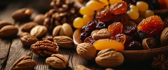 nutty and dried fruits