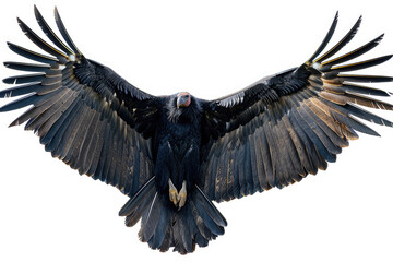 A condor soars, wings spanning wide