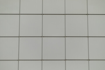 Checkered wall. Tile wall. Square lattice.