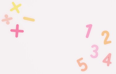 3D背景素材_数字_ピンク