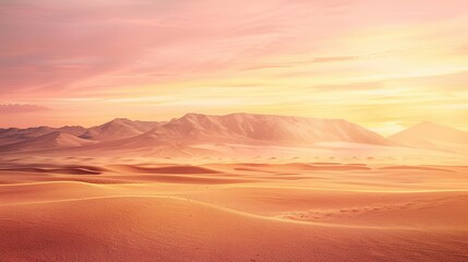 A display base with a background image of a desert landscape at sunset.