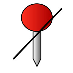 Unpin icon vector symbol illustration svg