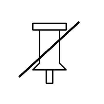 Unpin icon vector symbol illustration svg
