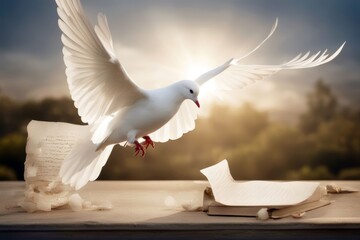 'white dove letter dreamy electronic mail pigeon post abstract air avian background bird blue carrier cloud communication dovecote enfold faith feather flight fly flying free freedom heaven homer' - Powered by Adobe