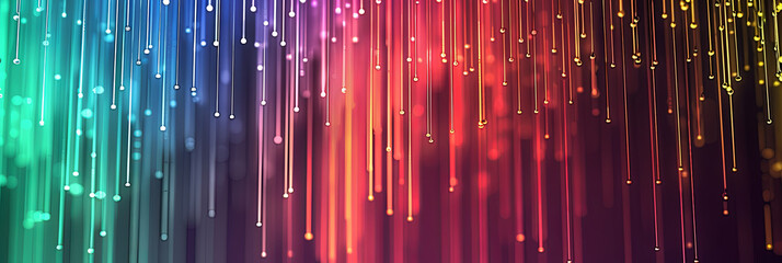 abstract background with a colorful gradient of vertical tubes, generative AI