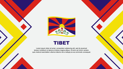 Tibet Flag Abstract Background Design Template. Tibet Independence Day Banner Wallpaper Vector Illustration. Tibet Illustration