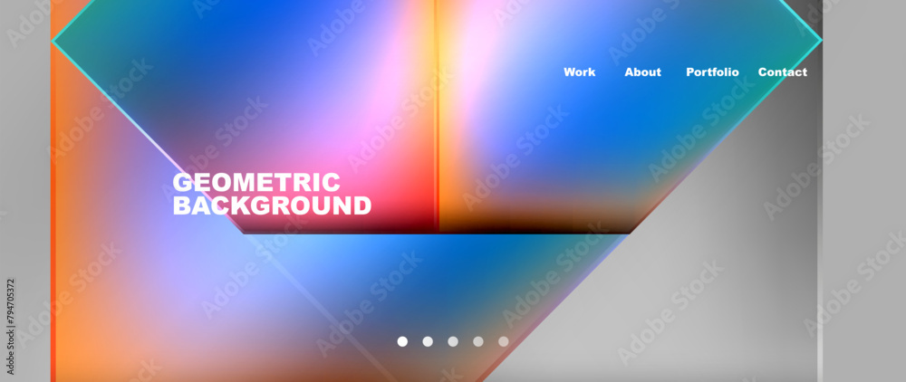 Aufkleber a colorful geometric background with a triangle in the middle . High quality