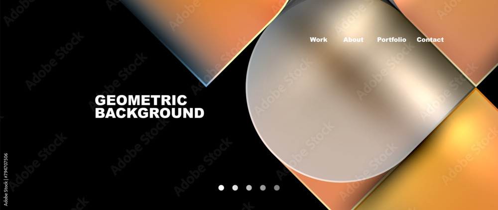 Aufkleber explore the geometric background featuring a circle in the middle through the lens of a magnifying g
