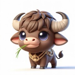 Obraz premium 3D buffalo chibi