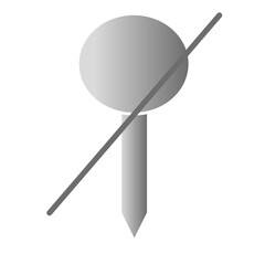 Unpin icon vector symbol illustration svg