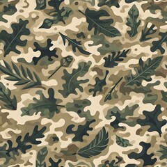 Camouflage Seamless Pattern. Vector Camouflage Background generated by ai
