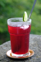 Kombucha Bunga Rosella. is a fermented drink made from rosella flowers, water, and sugar. natural...