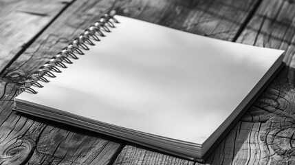 Open notebook with lined pages on a white background - 794715973