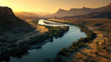 A stunning river located in the southern part of Africa