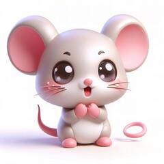 3d mouse with a heart