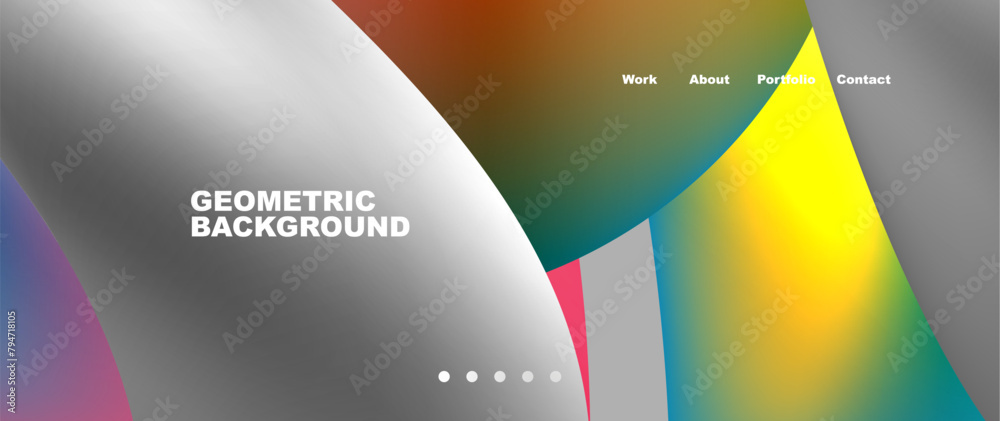Poster a geometric background with a rainbow of colors high quality