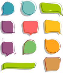 set of colorful stickers