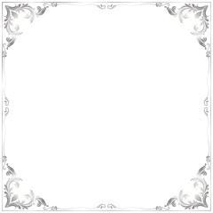 Decorative Vintage Square Silver Frame